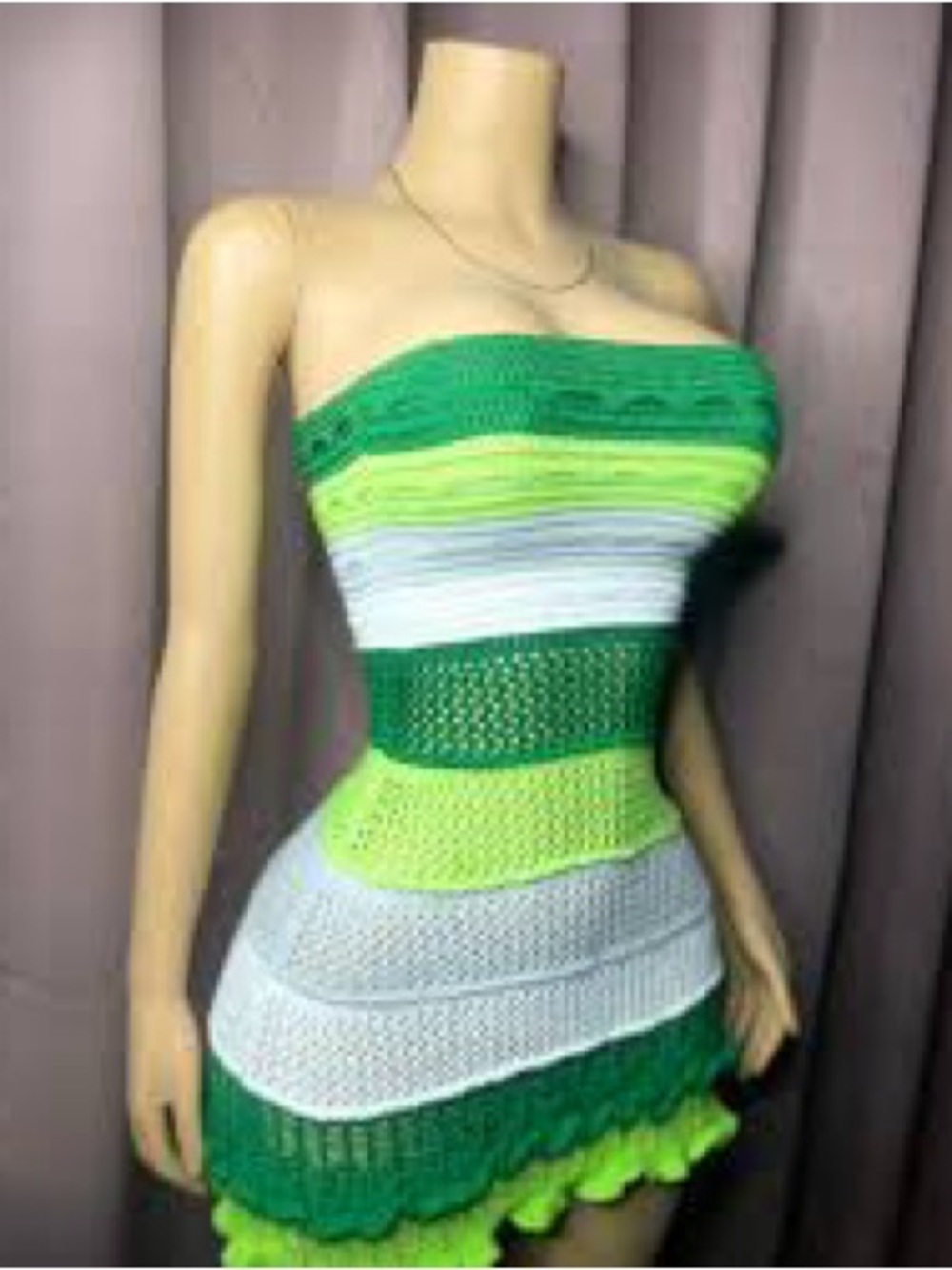 Green crochet beach dress/cover up  Never worn